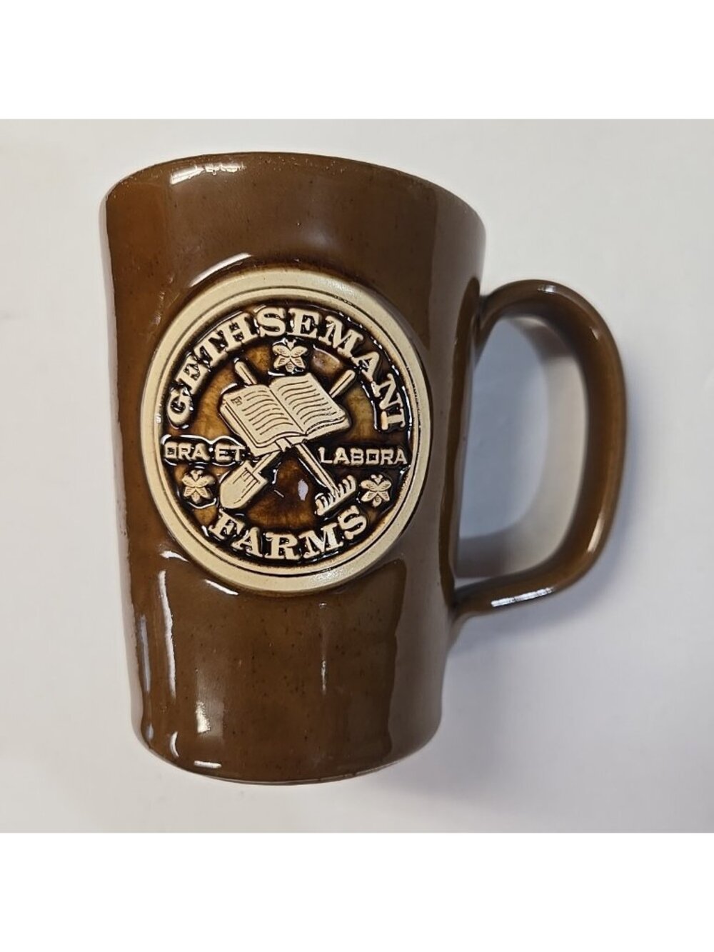 Deneen Pottery Gethsemani Farms Ceramic Mug Brown Handthrown St. Paul MN 2012